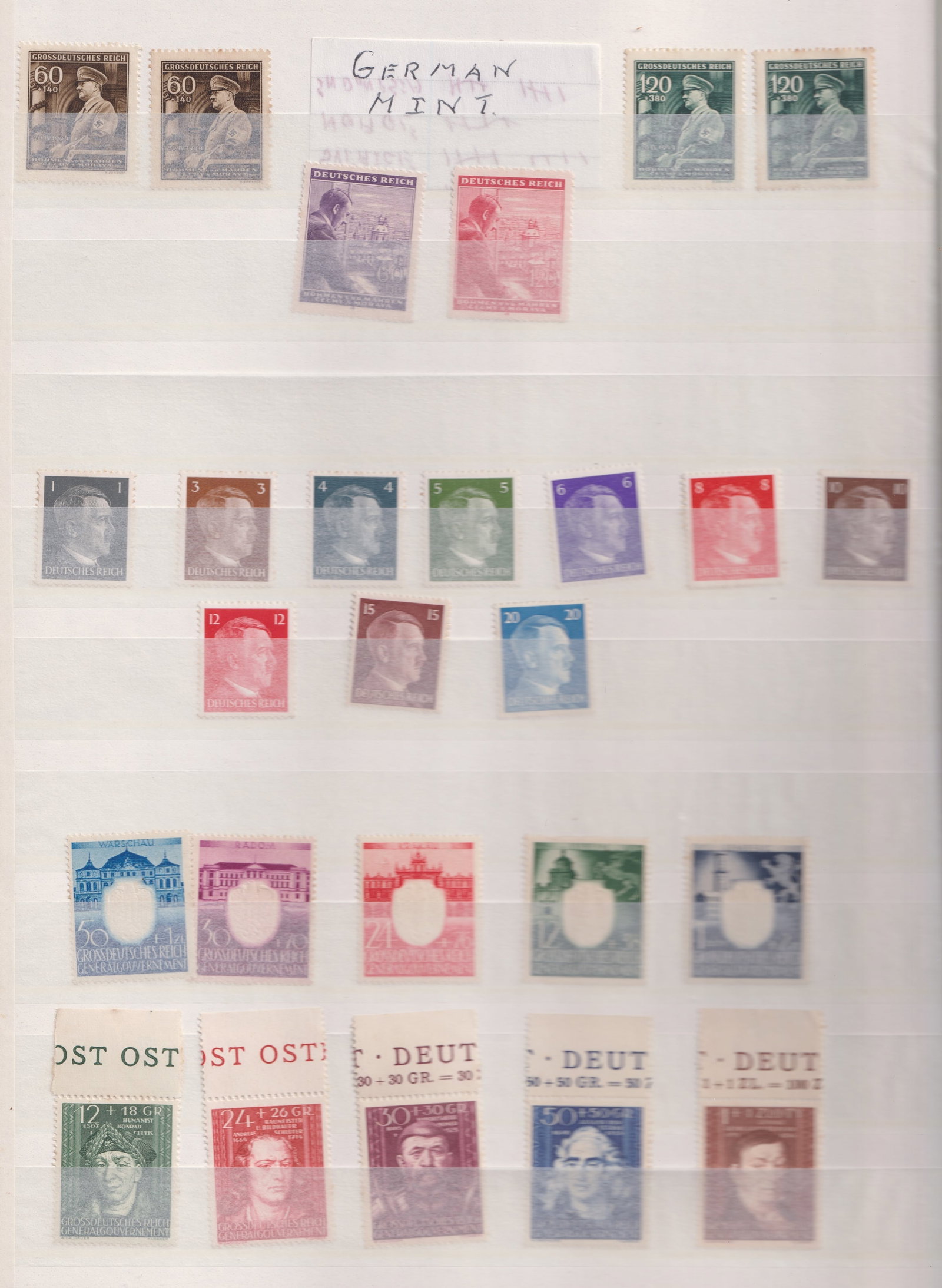 Stamps- Two 32 page stock books of German stamps mint and used including Bavaria, Danzig, Thir: Stamps- Two 32 page stock books of German stamps mint and used including Bavaria, Danzig, Third Reich, Inflation Period, Post war Allied zones issue etc. A few hundred in good condition and cat 