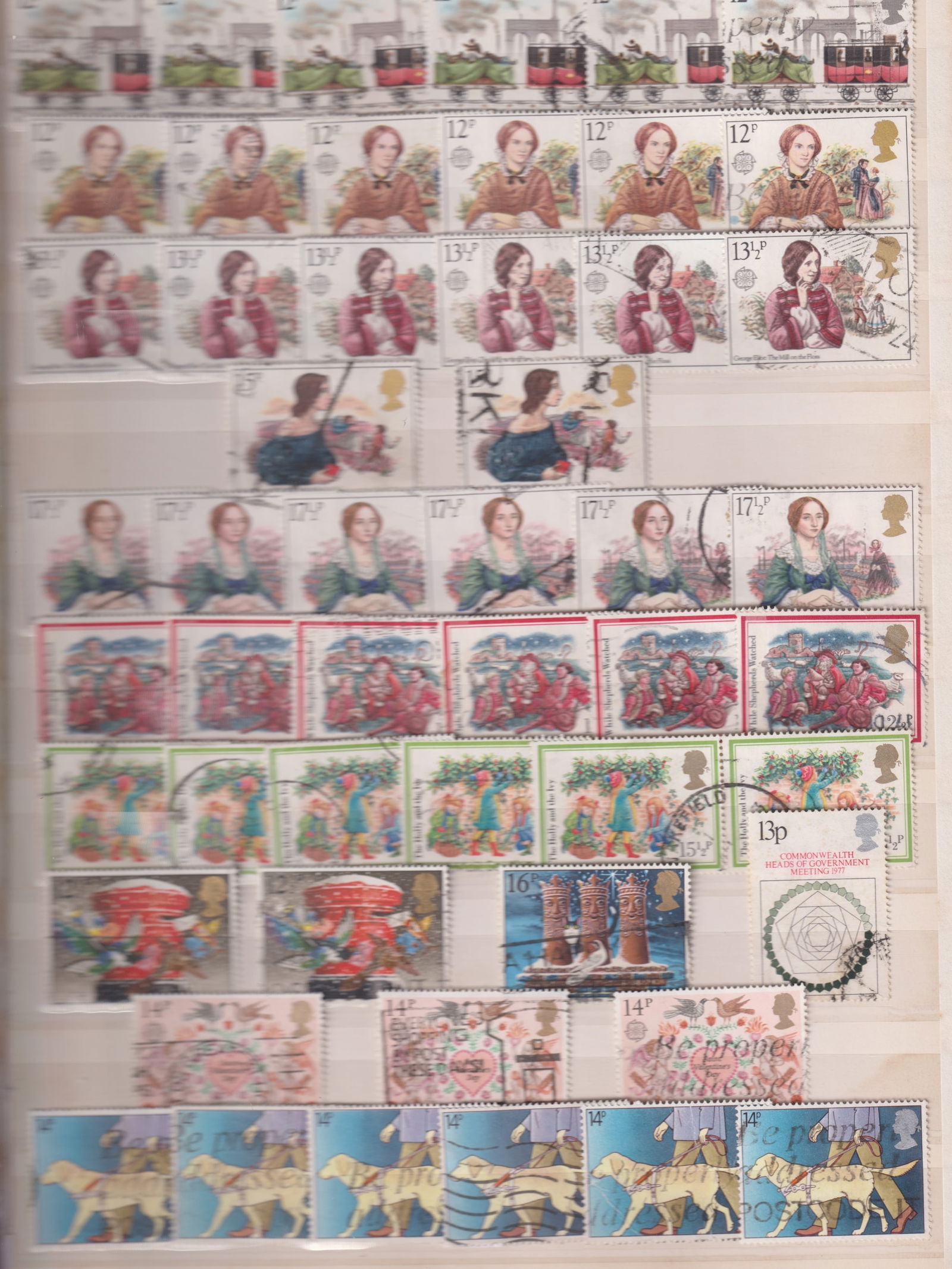 Stamps- 2 well filled 32 pages stock books of  mint and used  stamps from Rumania, San Mar (1 of 5)