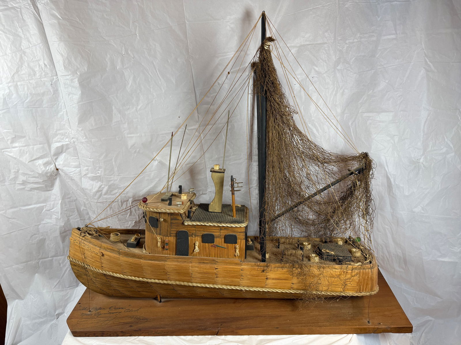Matchstick art shrimp boat: Matchstick art shrimp boat