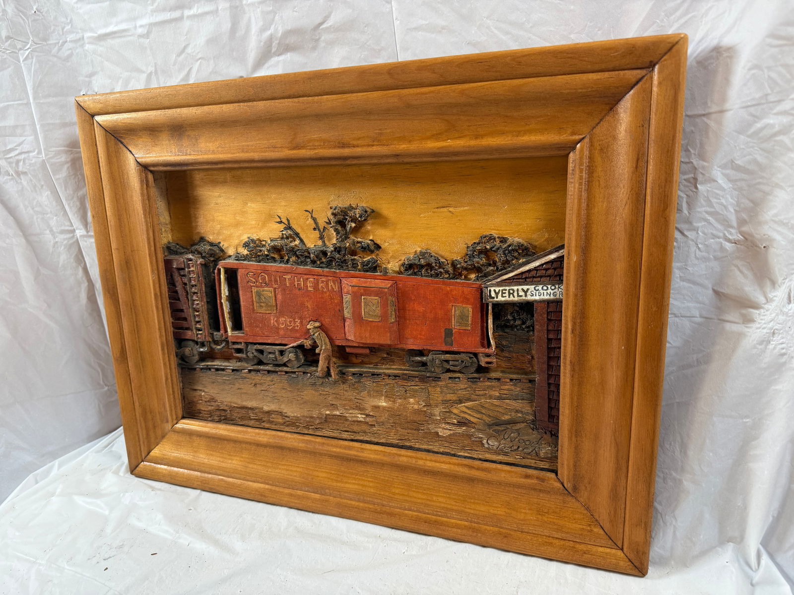 Folk art shadowbox picture (1 of 3)