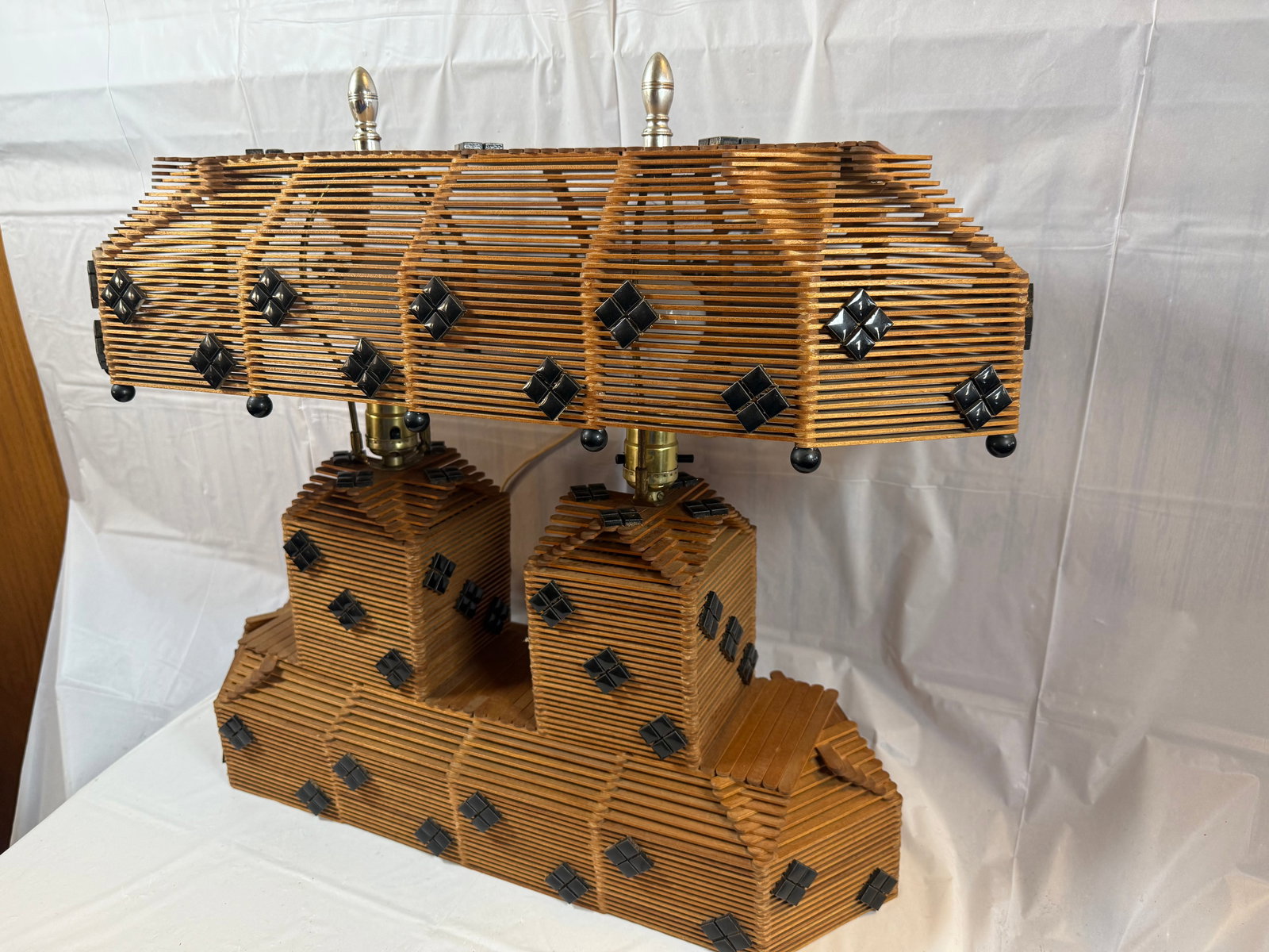 Popsicle stick art double lamp (1 of 3)