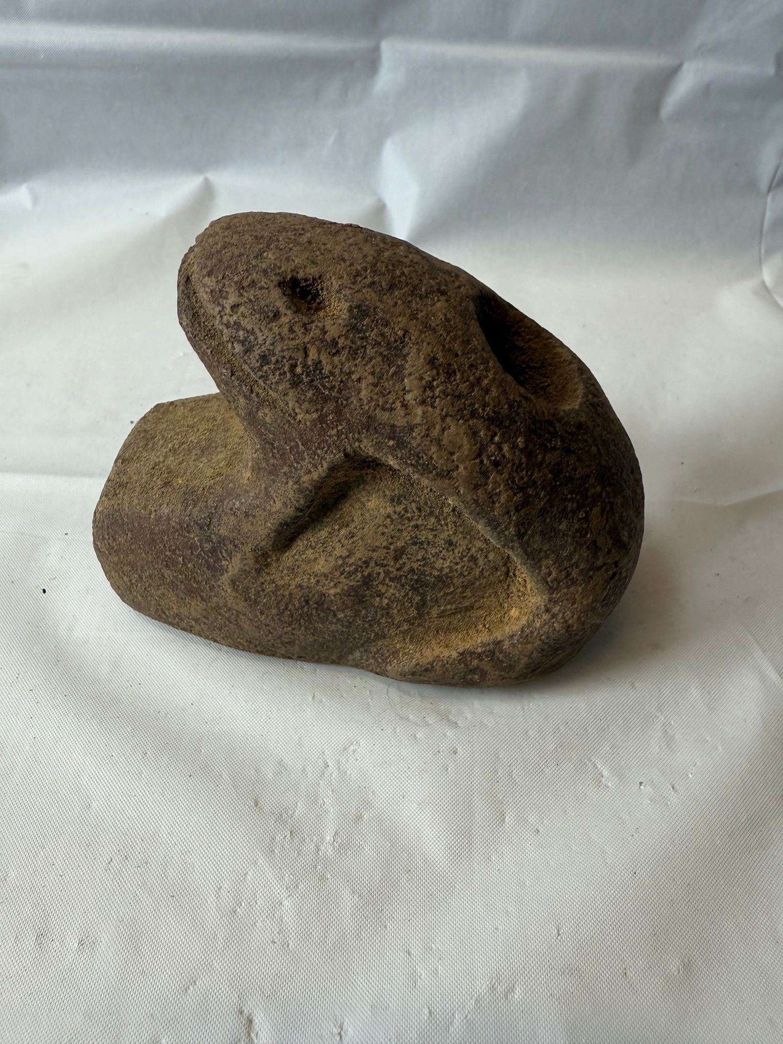 Carved Stone Frog Pipe (1 of 2)