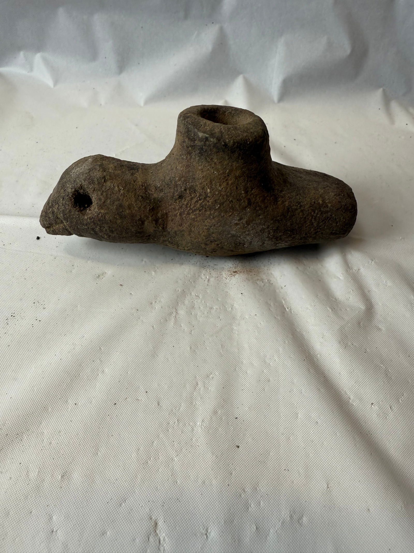 Carved Stone Effigy Bird Pipe (1 of 1)