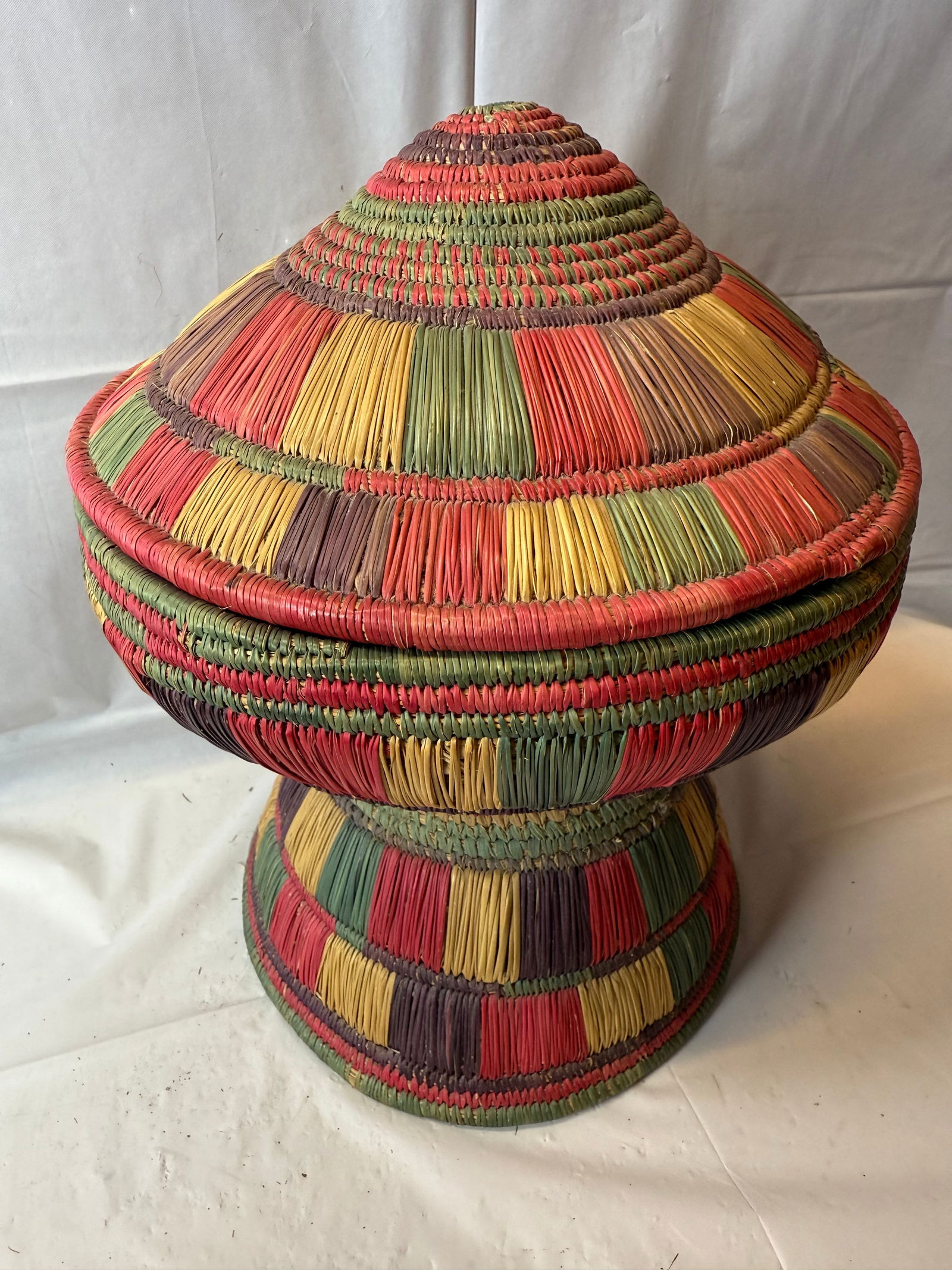 Vintage Indian Covered Basket (1 of 4)