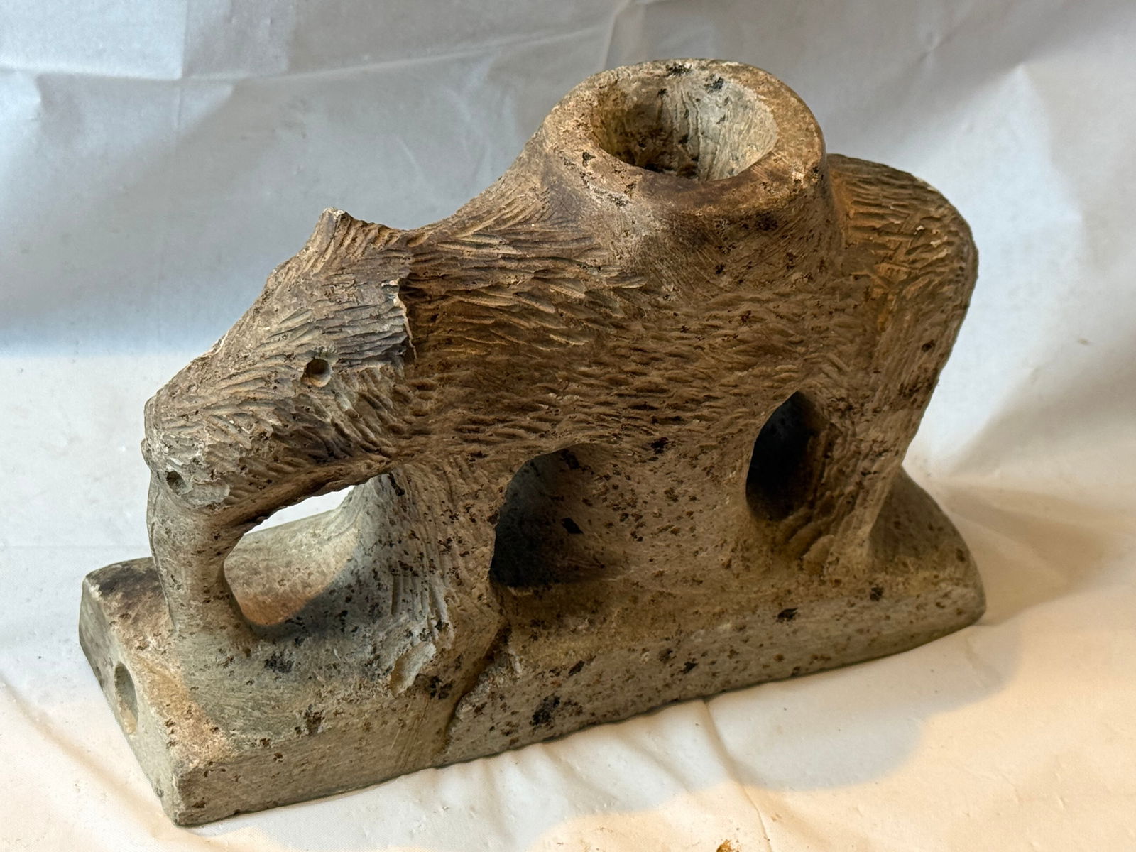 Native American Hand Carved Stone Pipe (1 of 3)