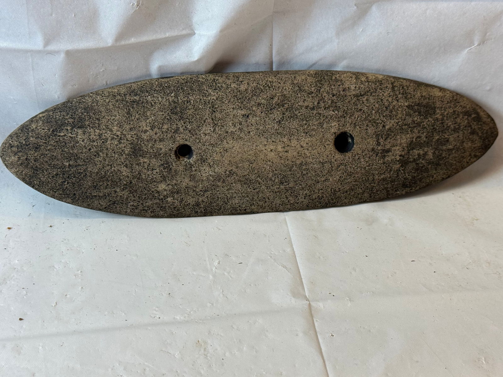 Insized Native American Stone Gorget with Hand decoration (1 of 1)