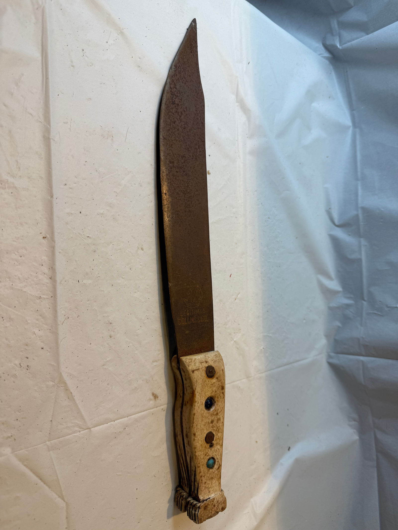 Hand Carved Bowie Knife Legitimus Collins & Company (1 of 2)