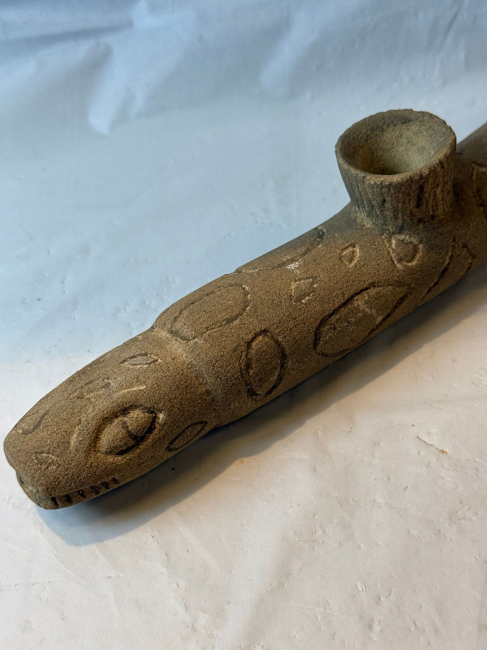 Native American Stone Smoking Pipe (Rattlesnake) (1 of 3)