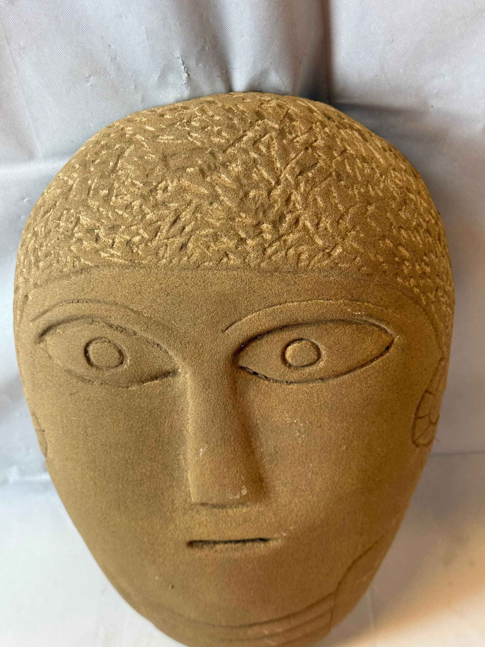 Hand Carved Stone Face (1 of 2)