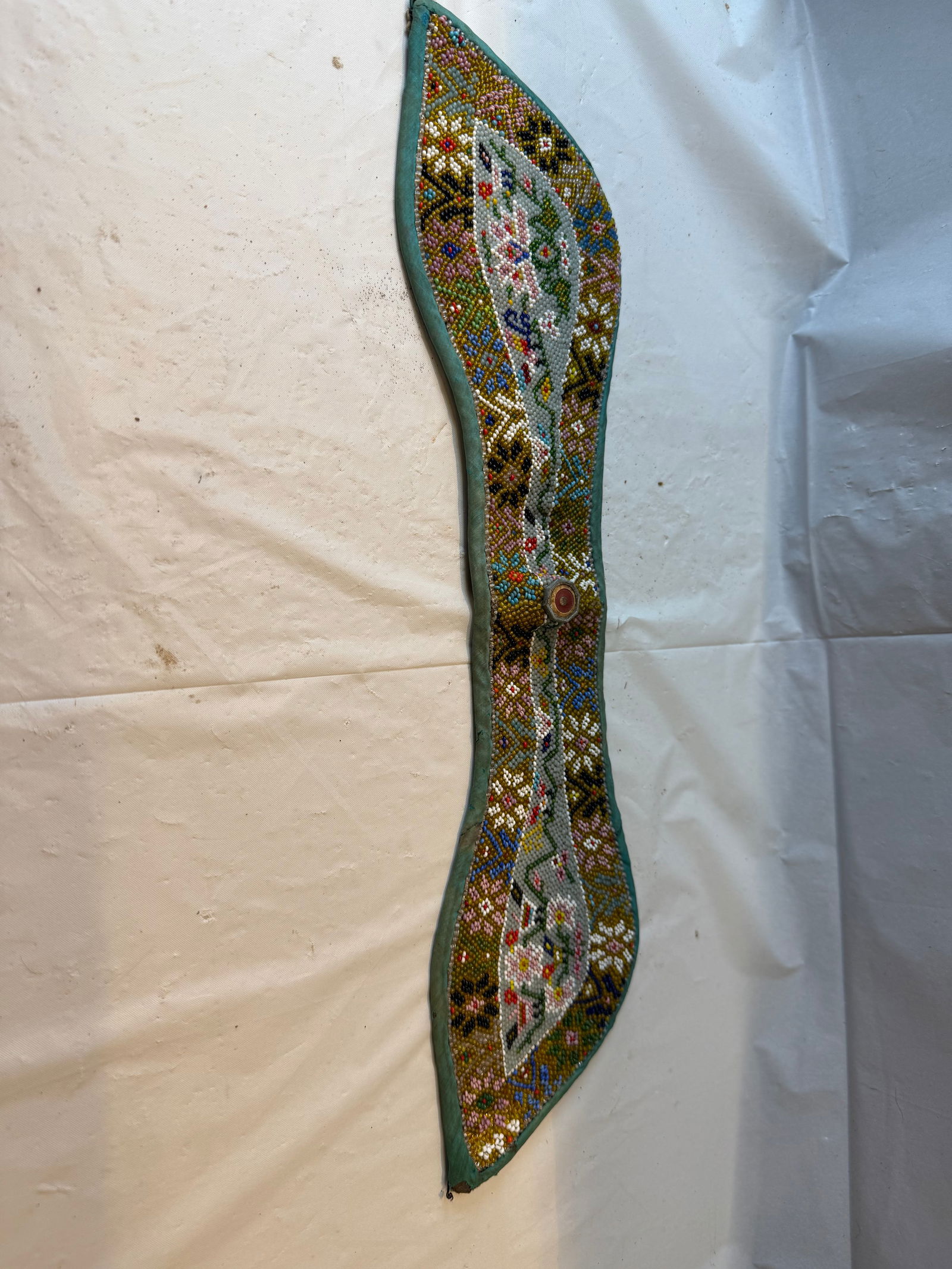 Early Native American Beaded Headband: Early Native American Beaded Headband