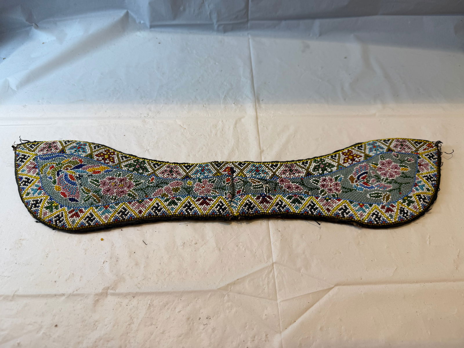 Early Native American Beaded Headband: Early Native American Beaded Headband