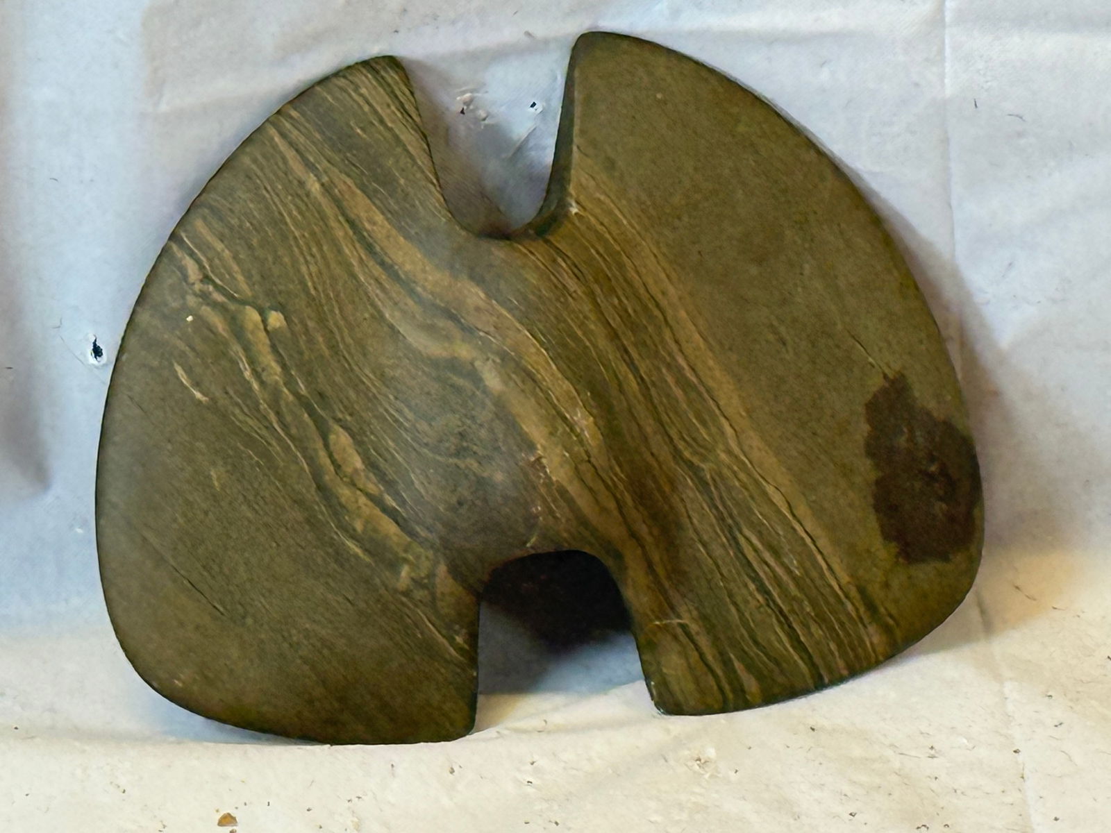 Native American Polished Banner Stone: Native American Polished Banner Stone