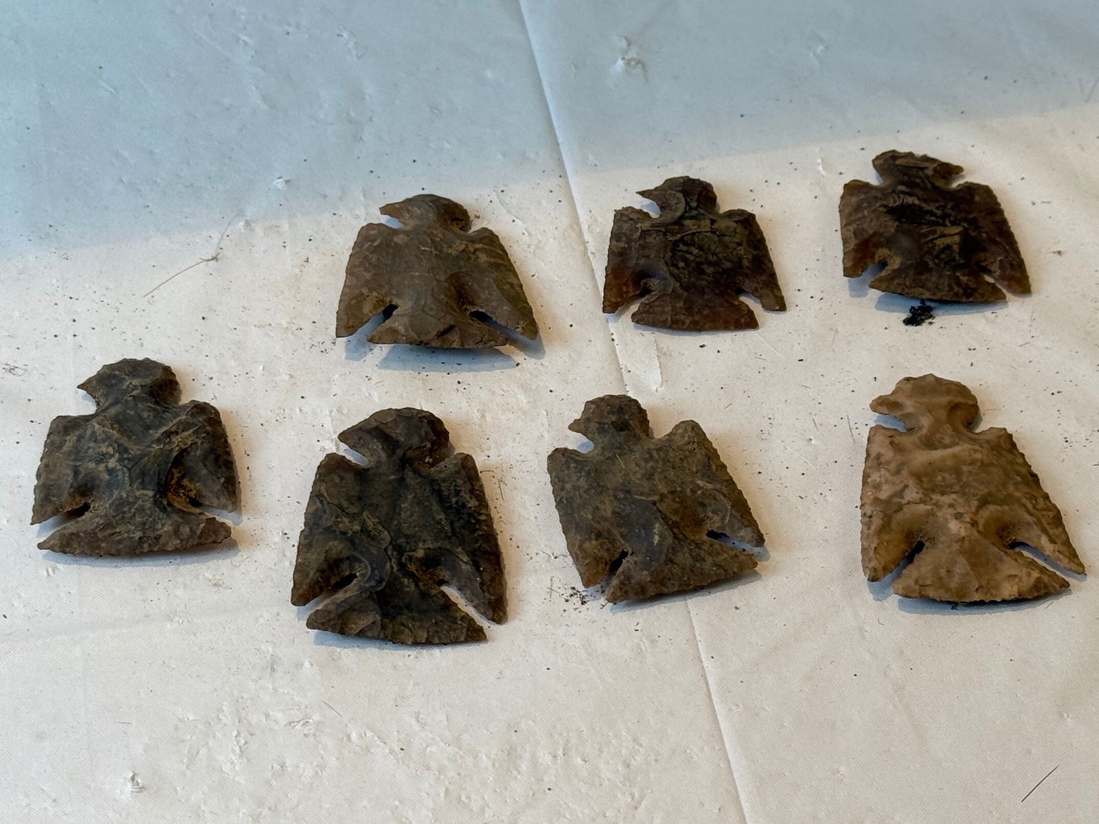 Lot of 7 Native American Eagle Arrowheads (1 of 3)