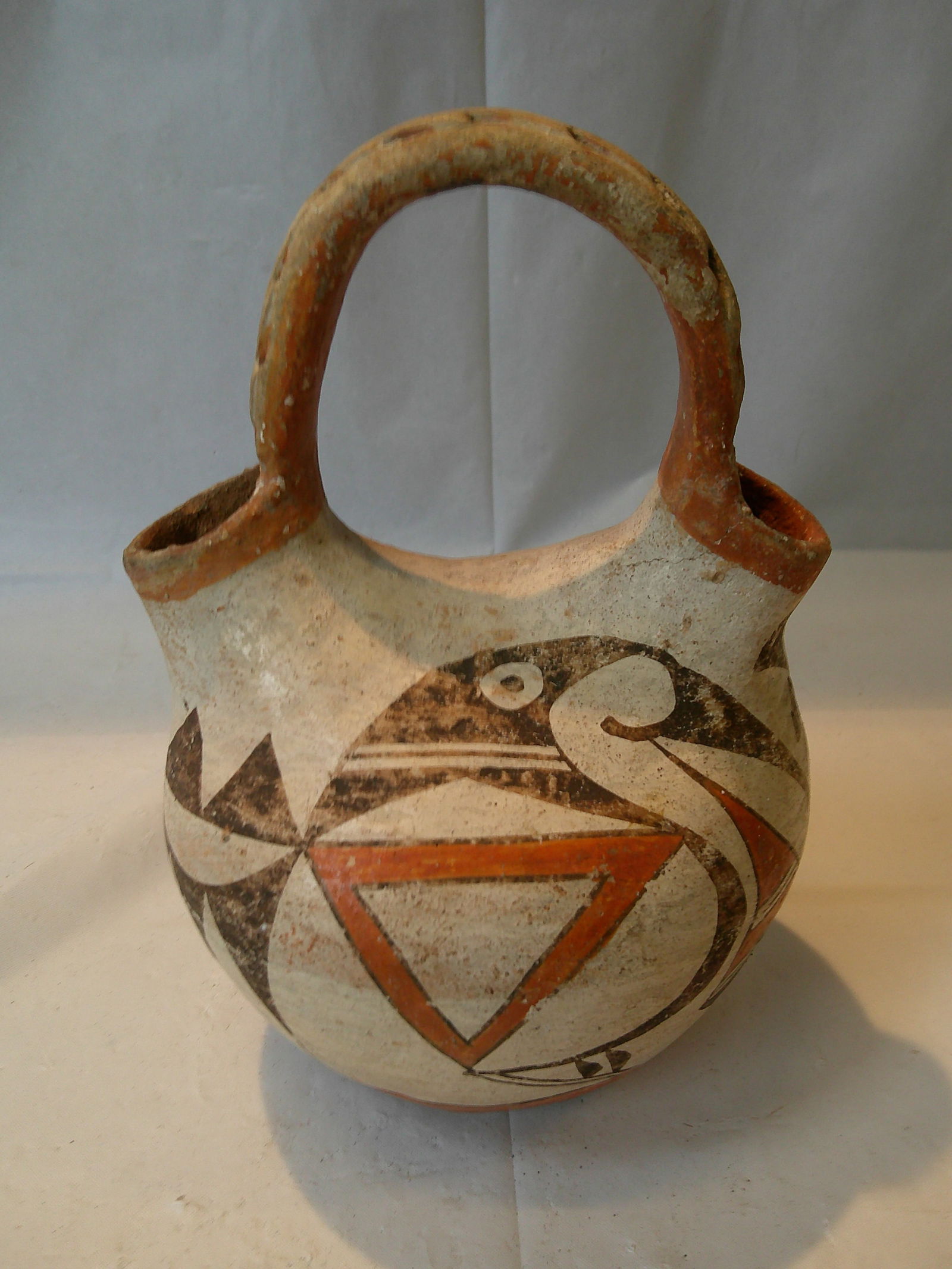 Native American Pueblo Acoma Pottery Polychrome Decorated (1 of 3)