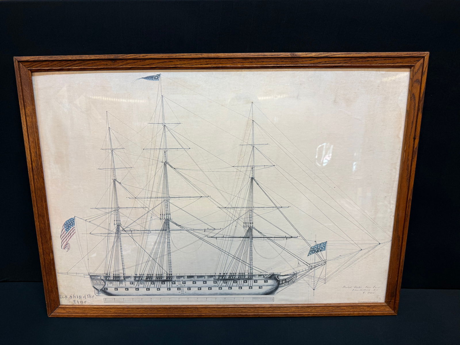 USS Ship of the Line Print: USS Ship of the Line Print . Other markings illegible