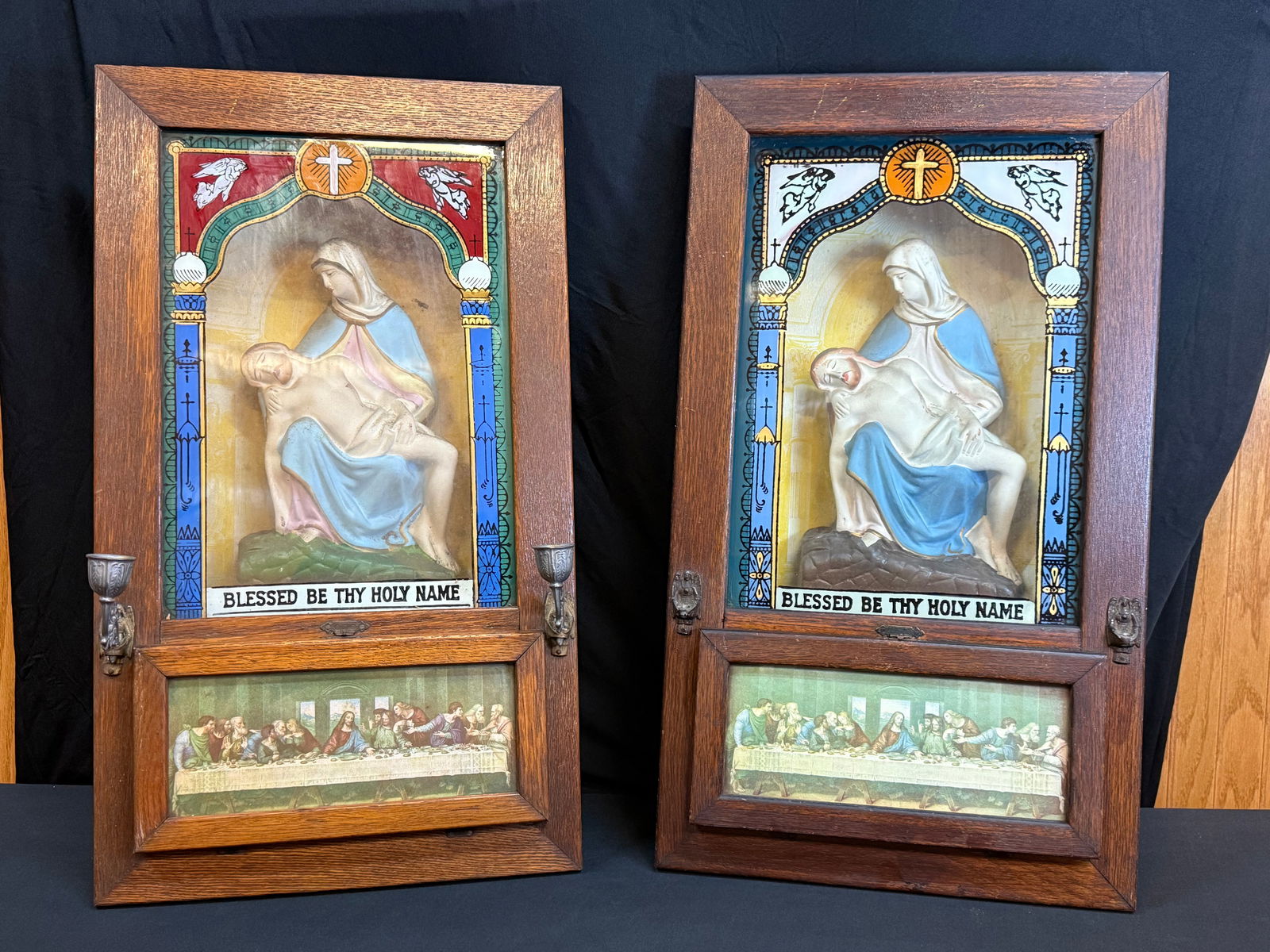 Pair of Religious Shadow Boxes (1 of 10)