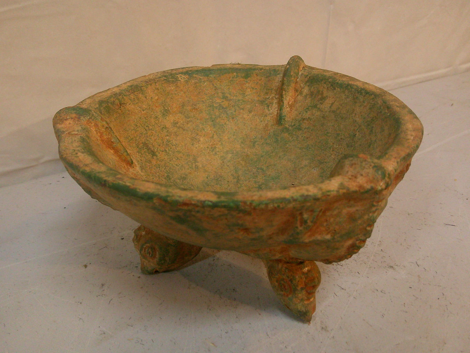Pre-Columbian Style Terracotta Tripod Bowl (1 of 6)