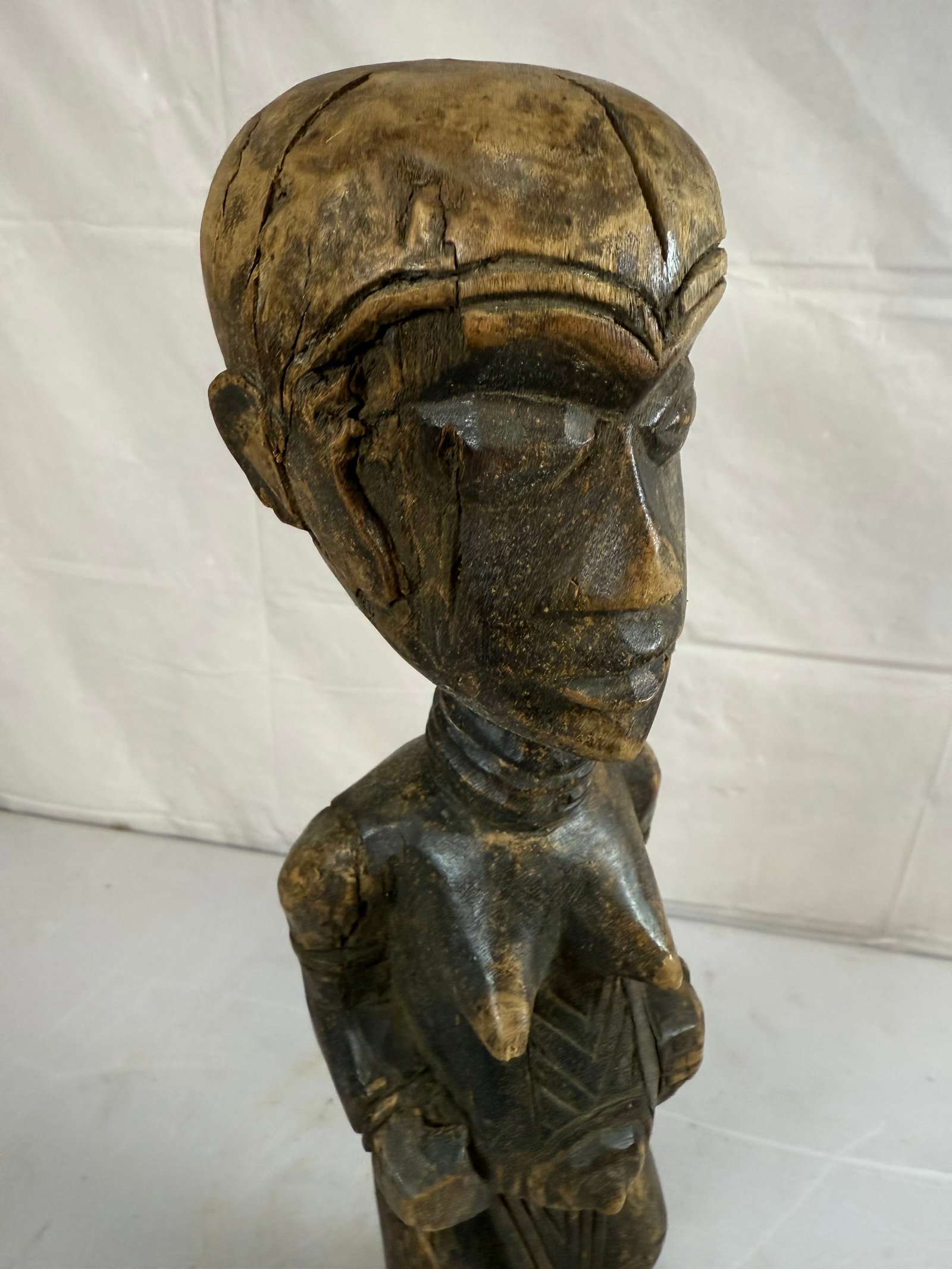 Hand Carved Wooden African Female Maternity Figure: Hand Carved Wooden African Female Maternity Figure