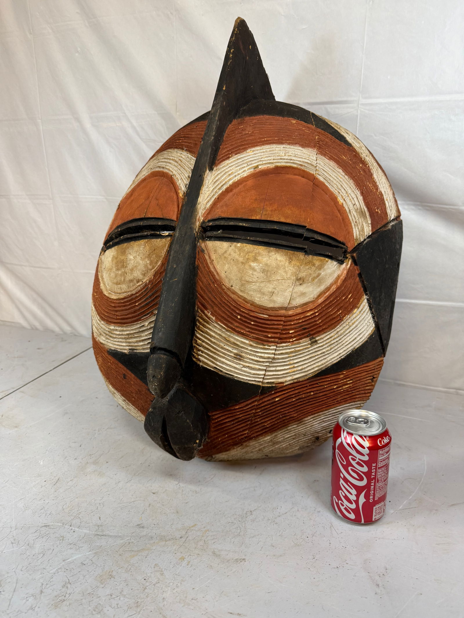 Luba Kifwebe-Style Hand Carved African Mask (1 of 6)