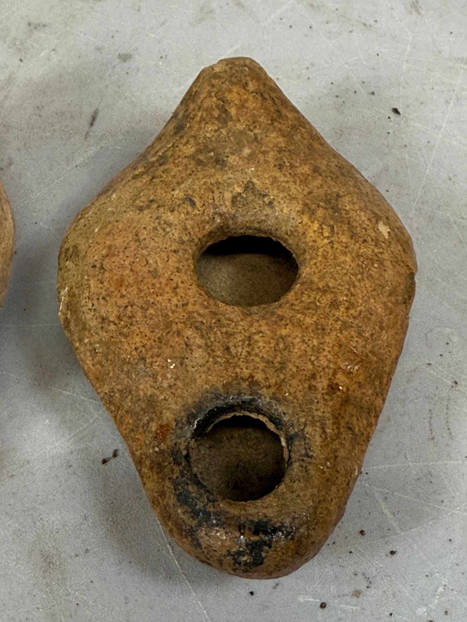 Lot of 3 Early Clay Oil Lamps: Lot of 3 Early Clay Oil Lamps