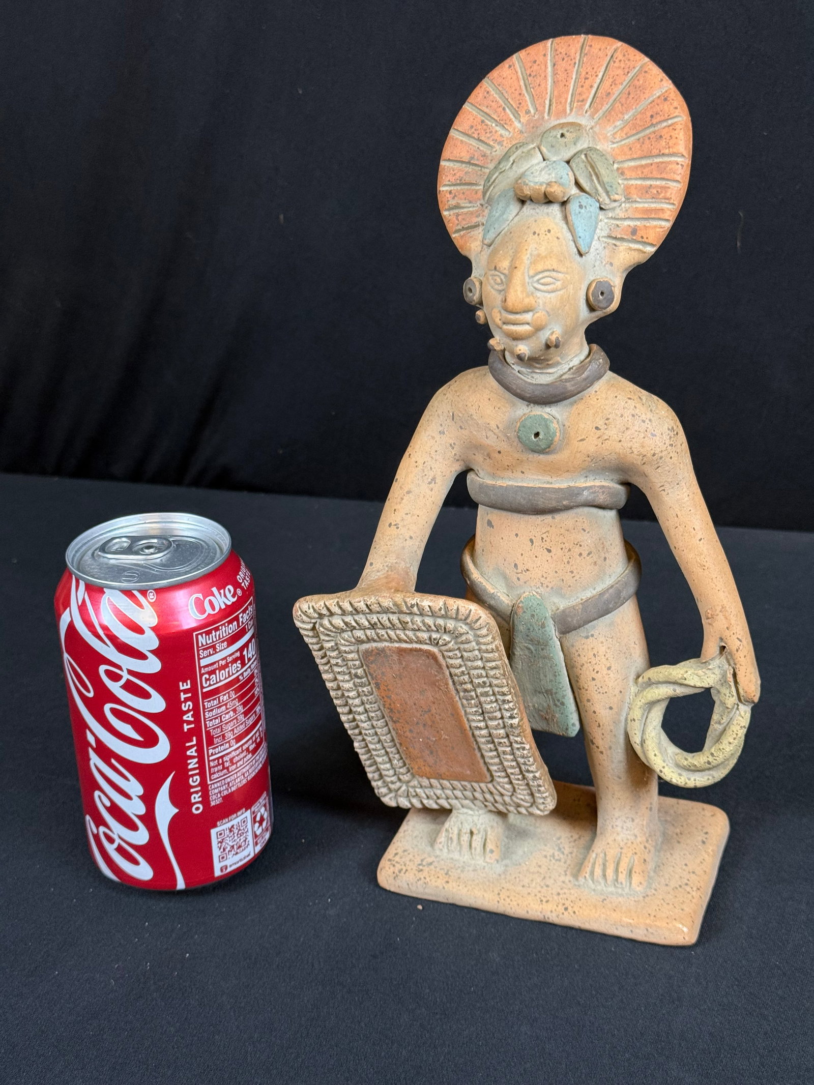 Pre columbian style clay sculpture: Pre columbian style clay sculpture