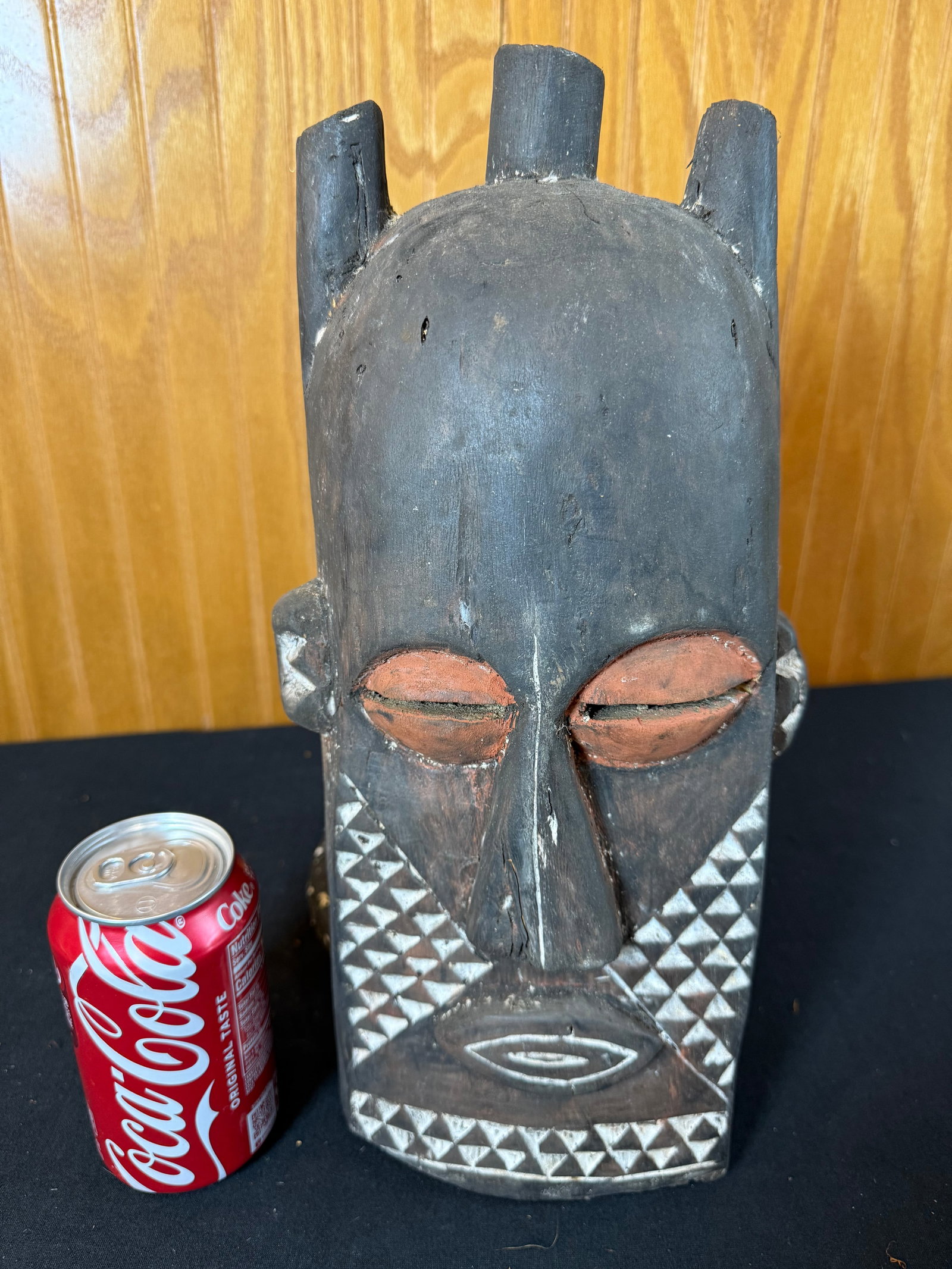 Hand carved hand painted wooden African mask: Hand carved hand painted wooden African mask