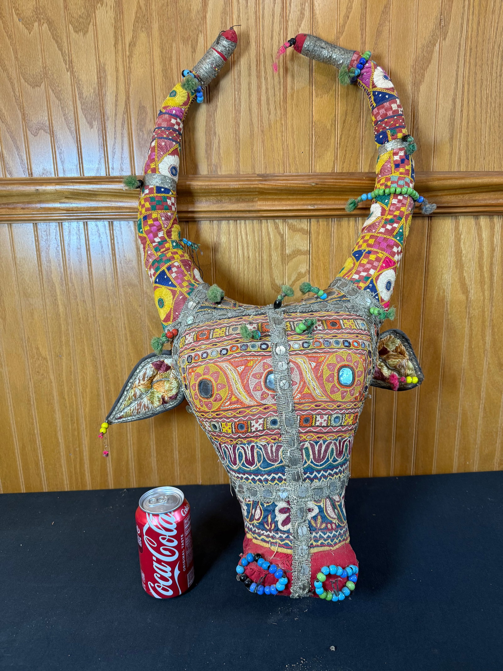 Hand carved decorative cow head (1 of 6)