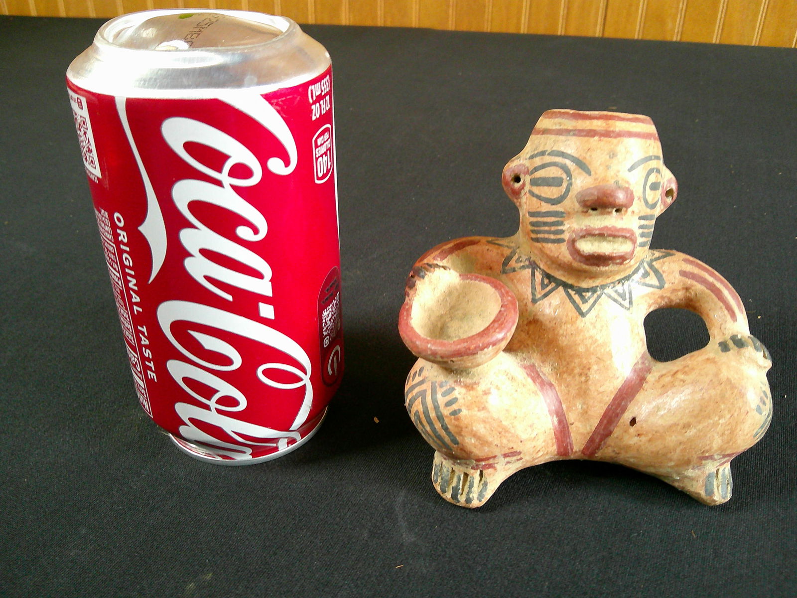 Pre Columbian style terracotta sitting figure (1 of 4)