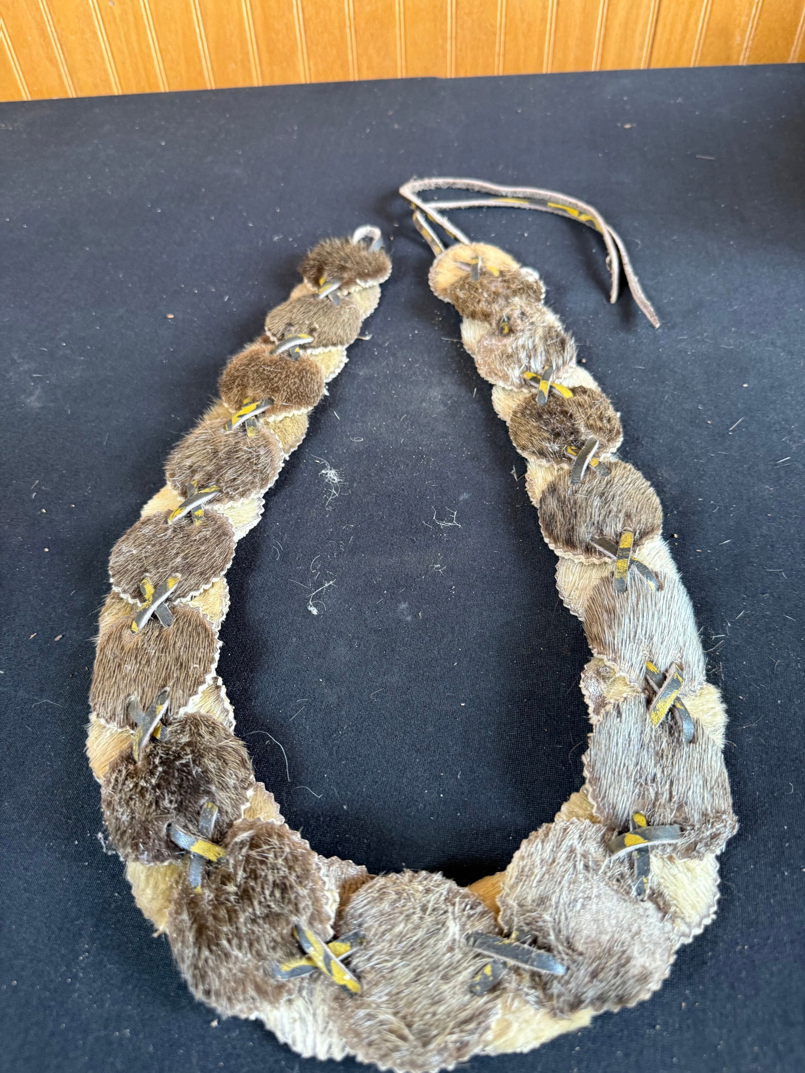 Native American fur belt: Native American fur belt
