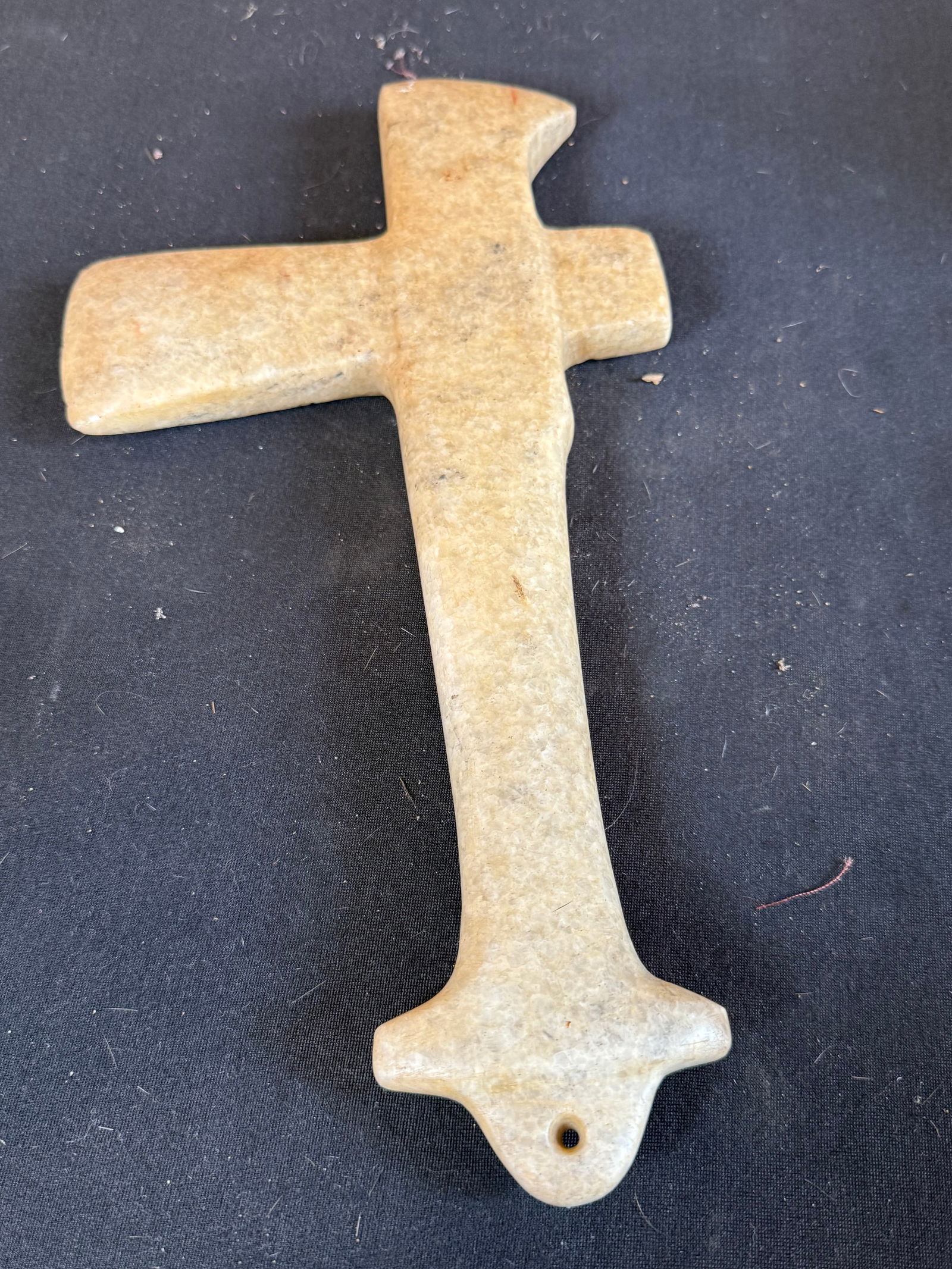 Polished stone Native American weapon (1 of 3)