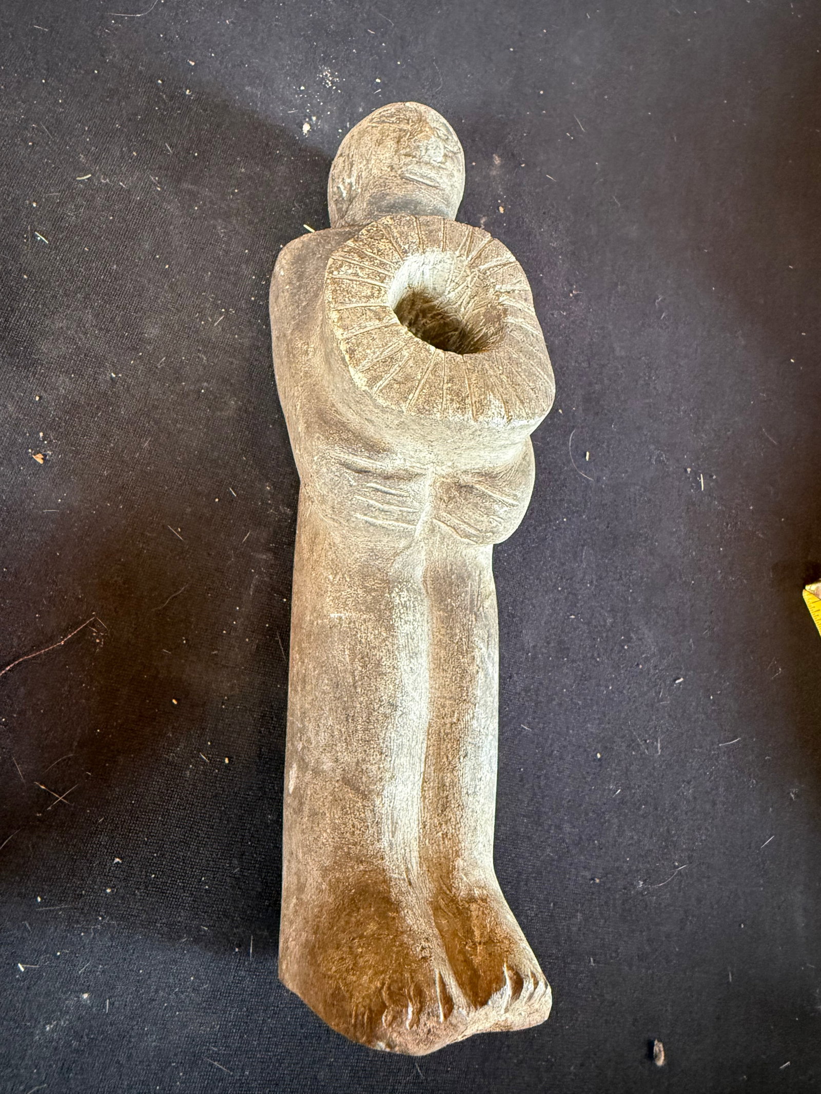 Effigy stone pipe: Effigy stone pipe