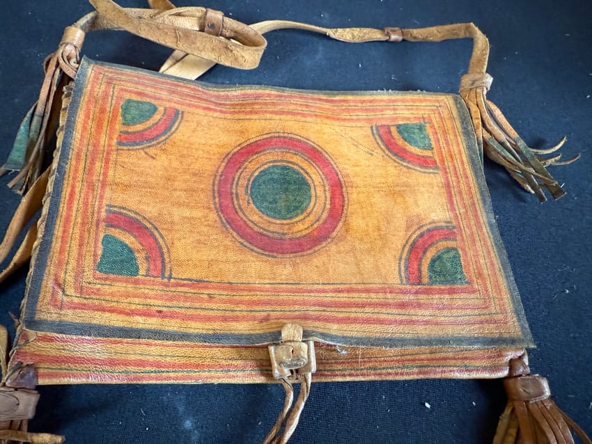 Native American leather bag: Native American leather bag