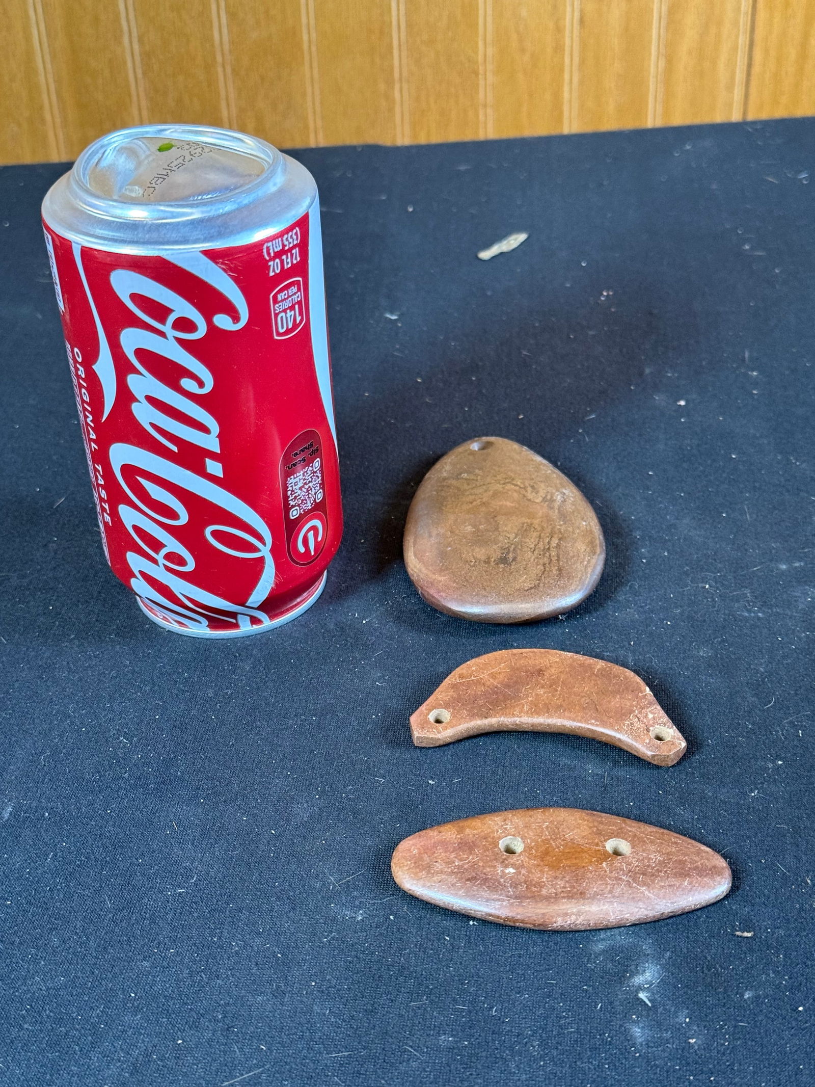 Lot of 3 polished stone gorgets (1 of 5)
