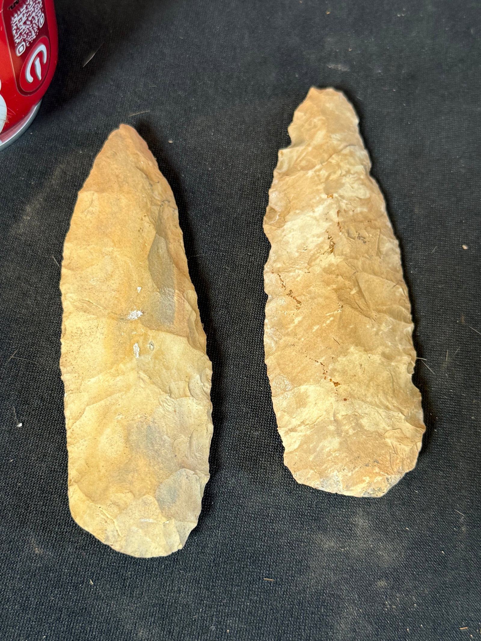 Lot of 2 Clovis points either spear or dart: Lot of 2 Clovis points either spear or dart