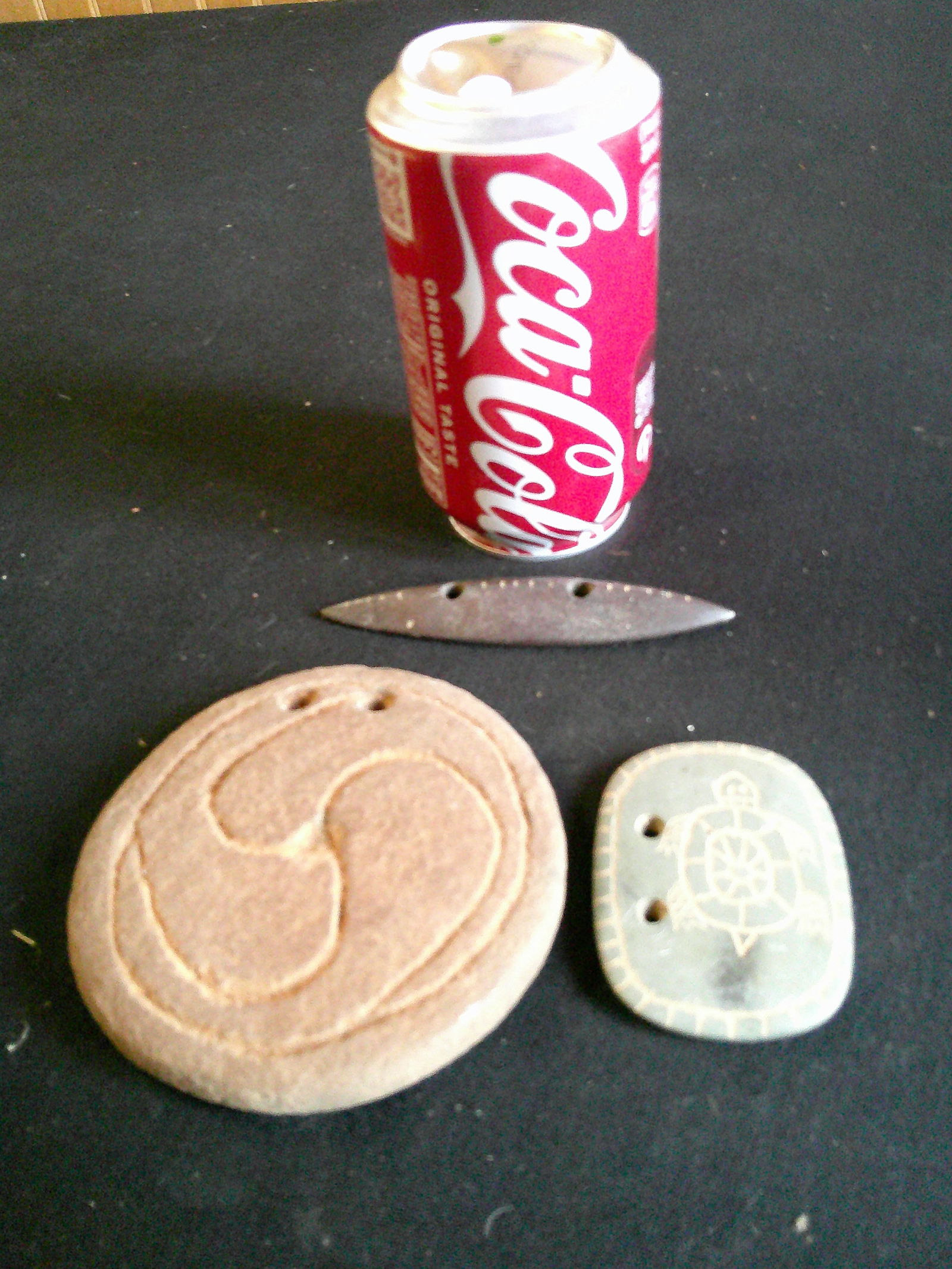 Lot of 3 stone gorgets (1 of 4)