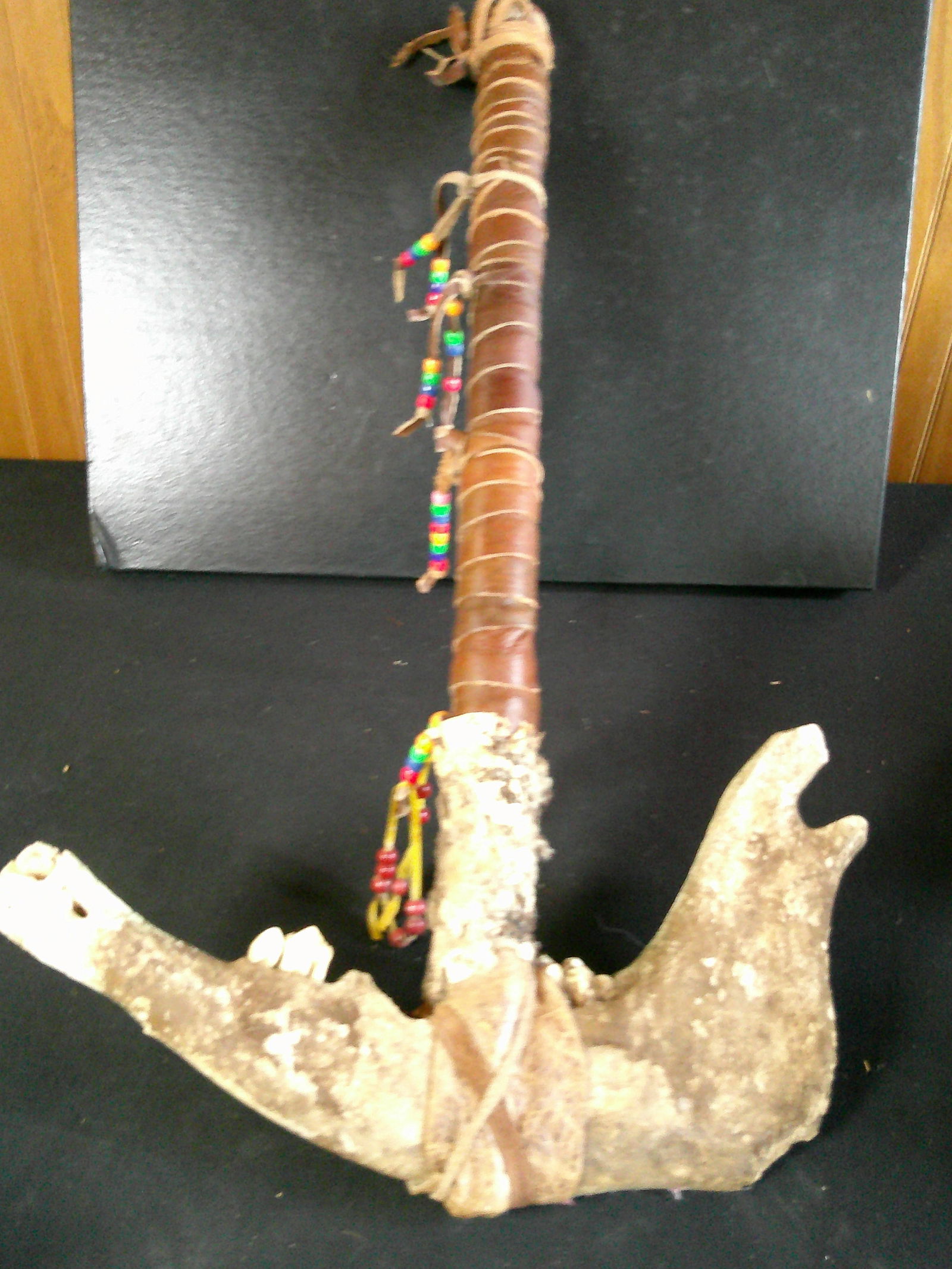 Native American jawbone war club (1 of 4)
