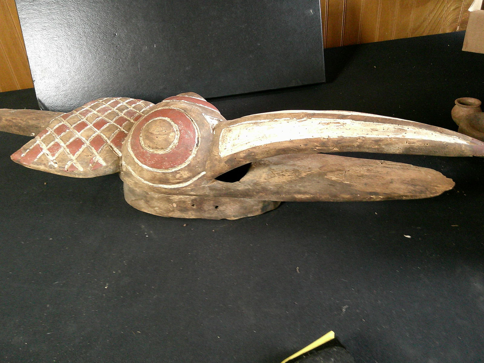 African tribal face mask wall hanging bobo bird (1 of 5)