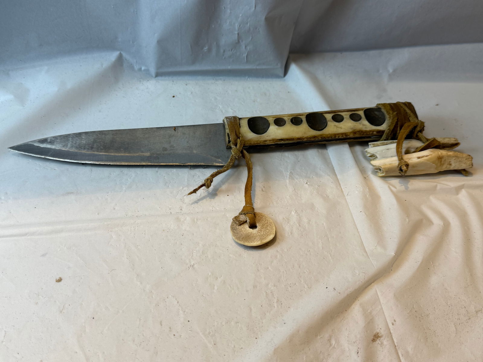 Antler carved knife: Antler carved knife