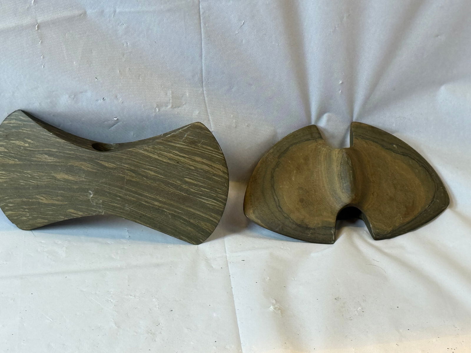 Lot of 2 Native American bannerstones: Lot of 2 Native American bannerstones