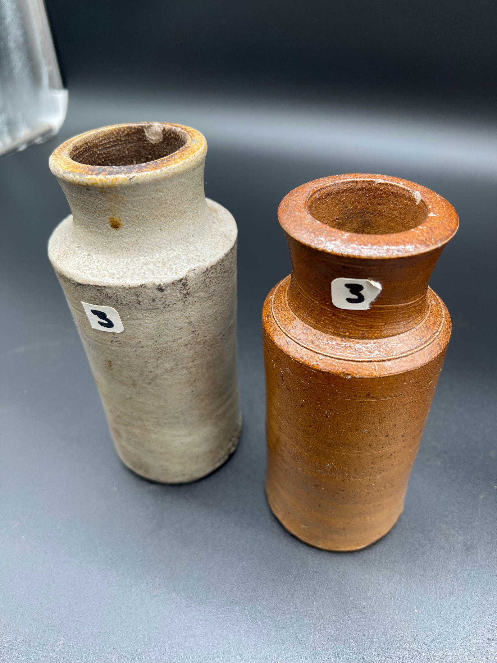 Lot of 2 Salt Glaze Stoneware Ink Bottles (1 of 6)