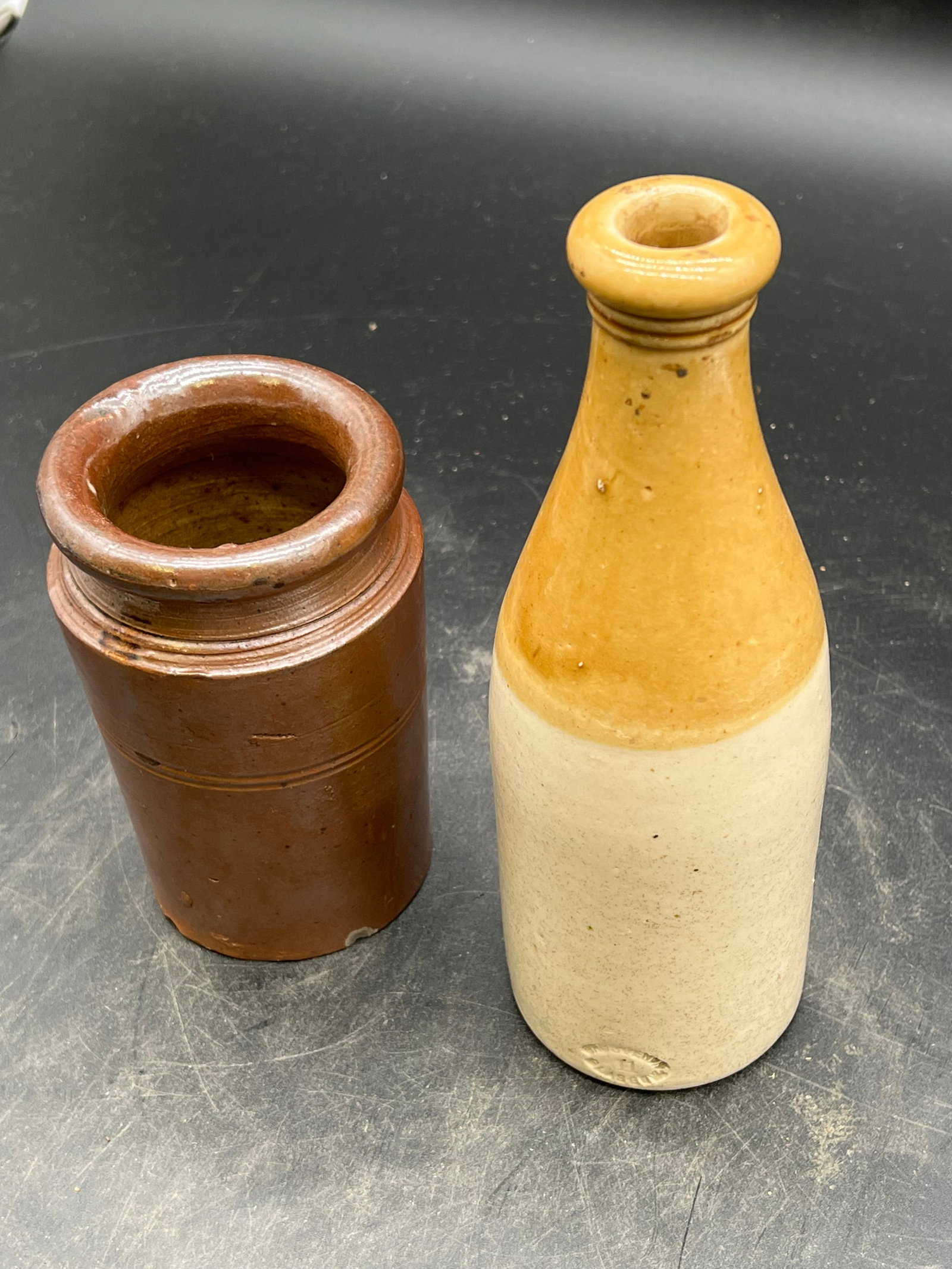 2 pc. Stoneware Bottle & Jar (1 of 9)