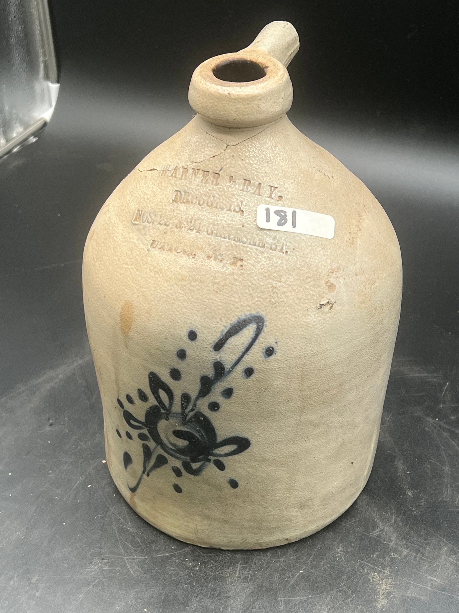 Warner & Ray Drugist Stoneware Jug (1 of 7)