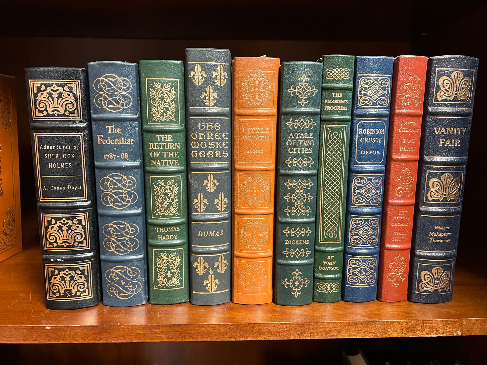 Lot of 10 Leather Bound Books (1 of 6)