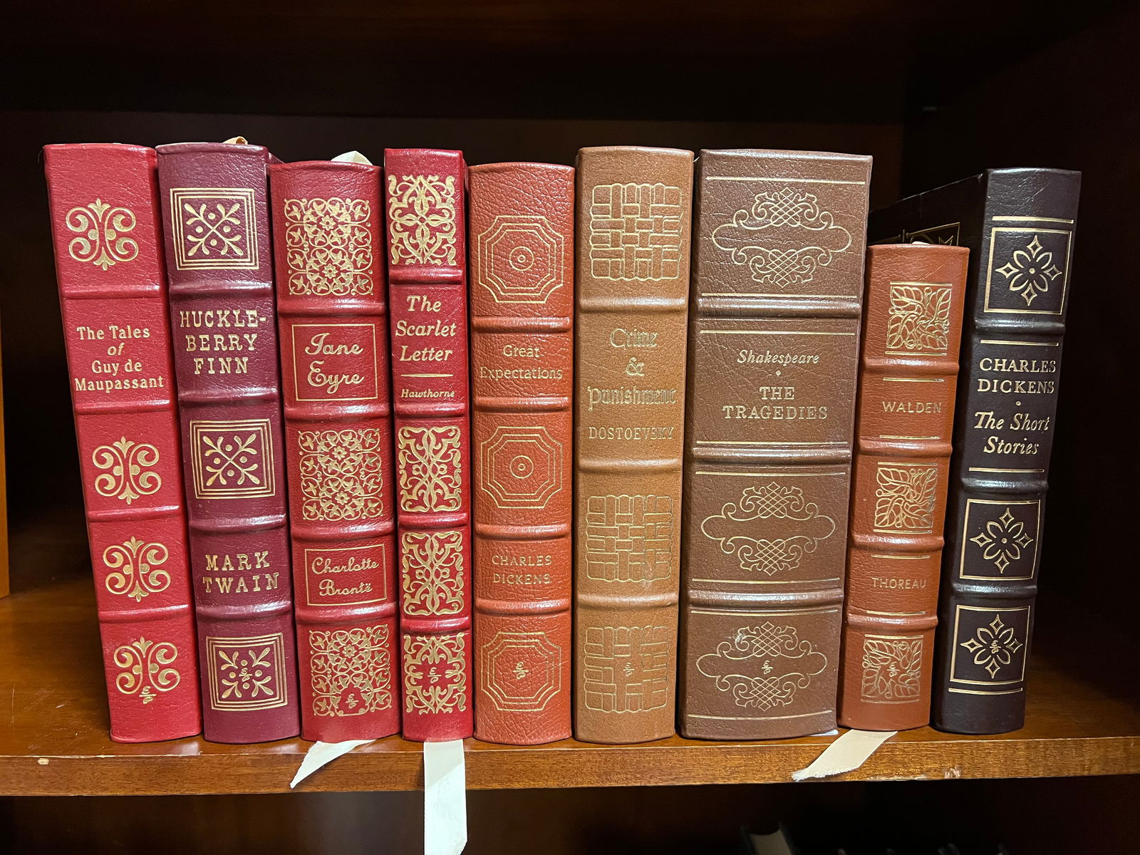 Lot of 9 Leather Bound Books (1 of 6)