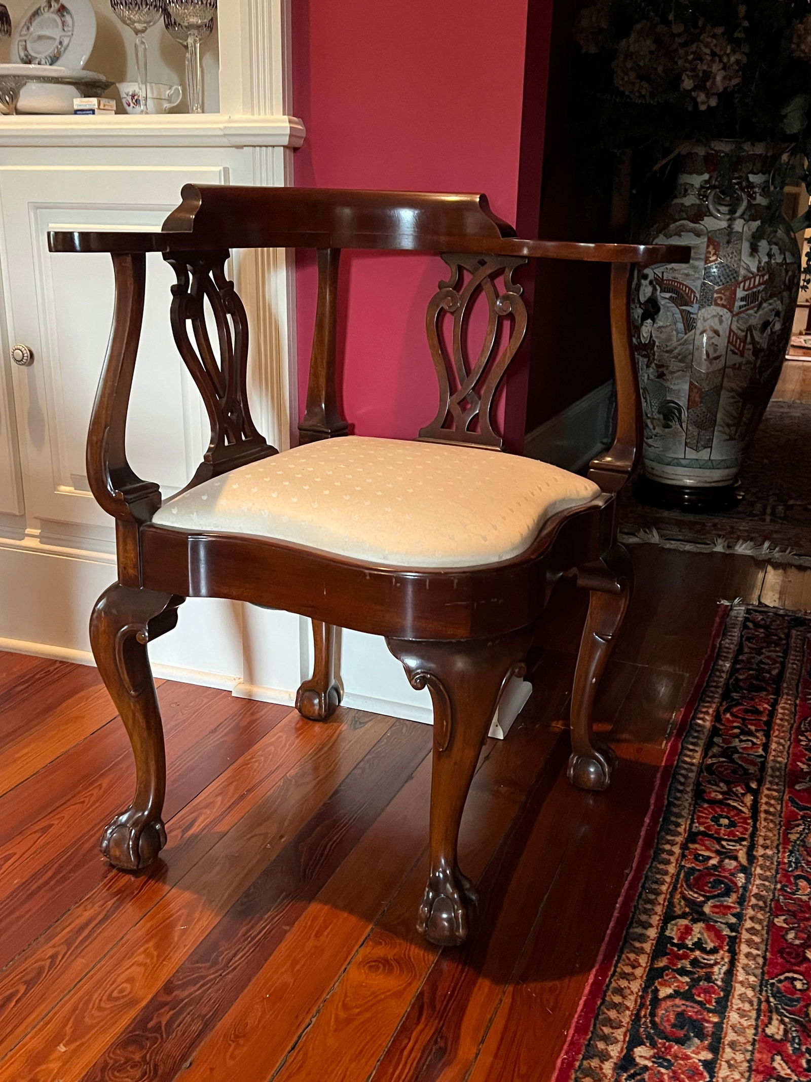 Mahogany Corner Chair: Mahogany Corner Chair