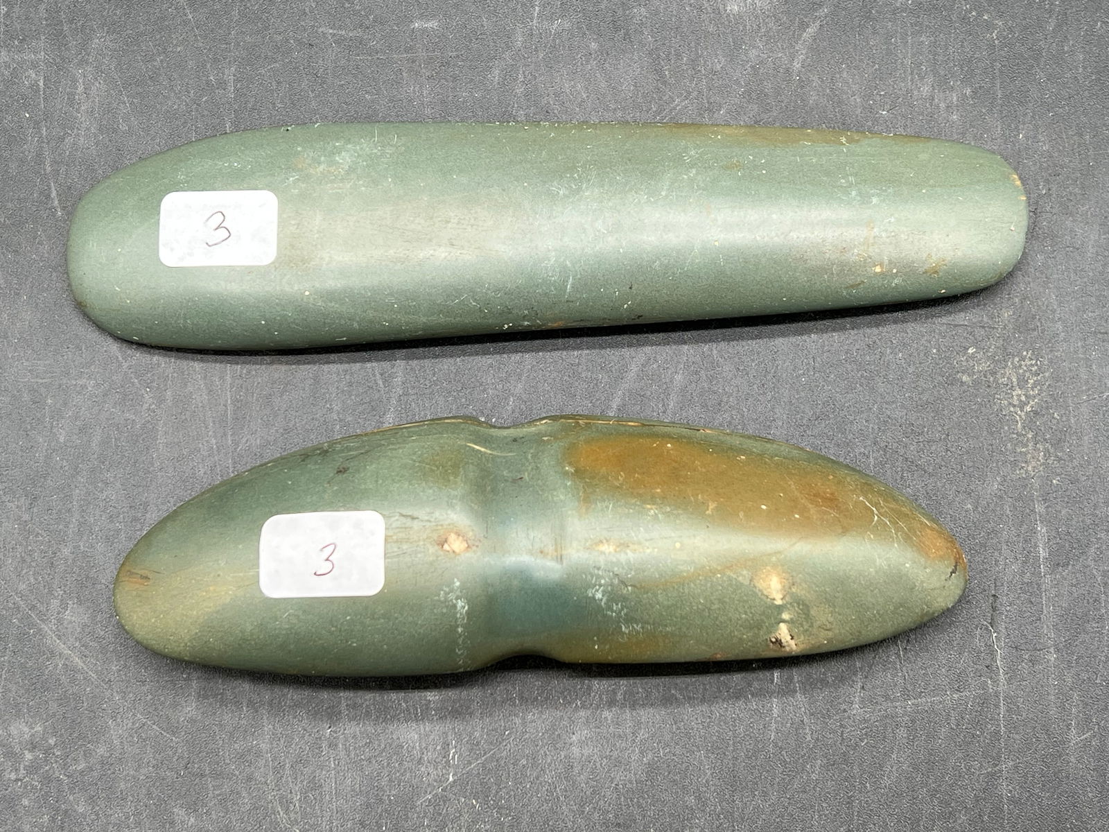 Lot of Native American Polished Axe Head & Celt: Lot of Native American Polished Axe Head & Celt