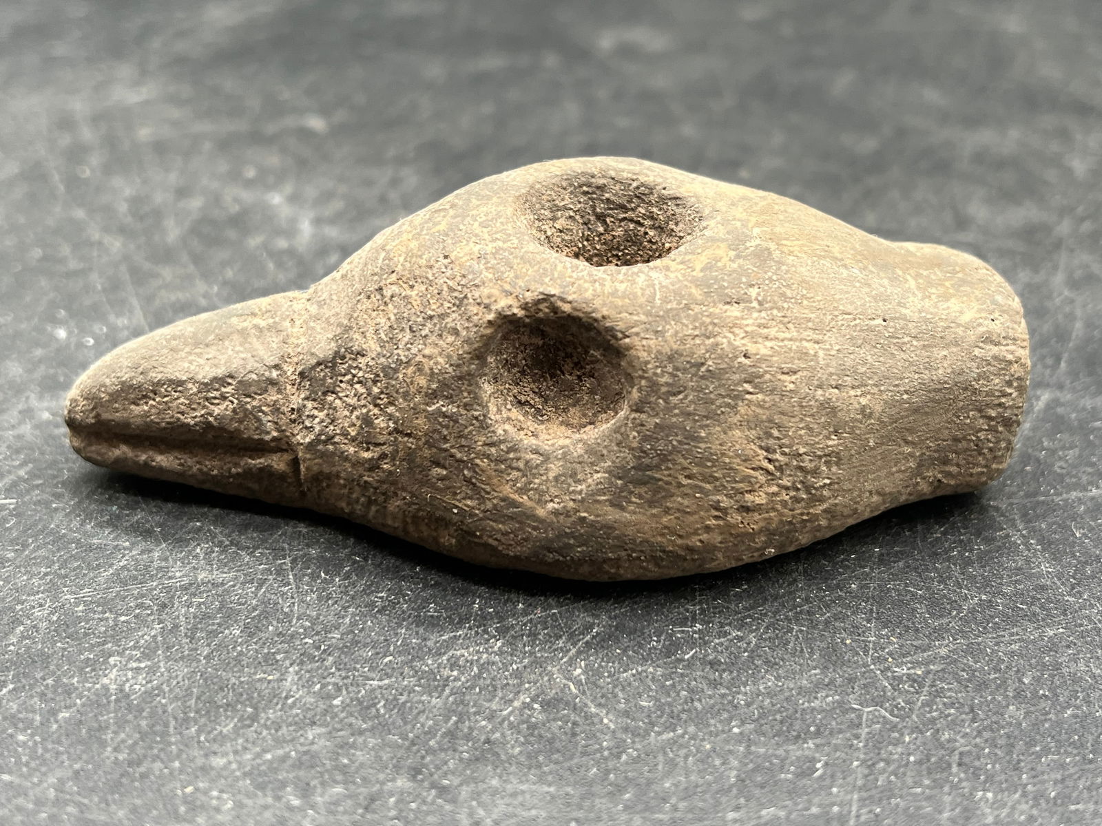 Native American Stone Effigy Bird Pipe: Native American Stone Effigy Bird Pipe