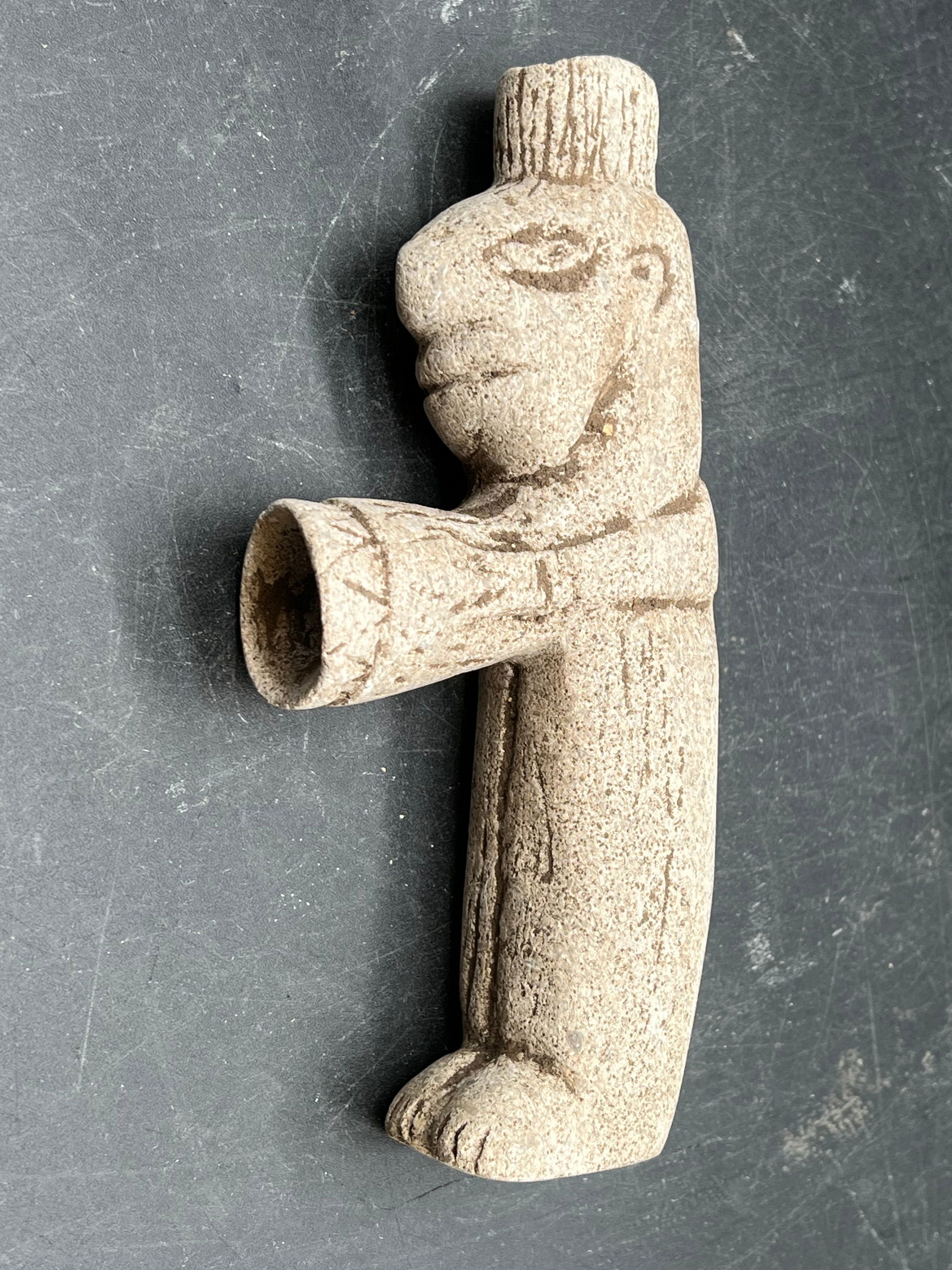 Native American Stone Effigy Pipe (1 of 4)