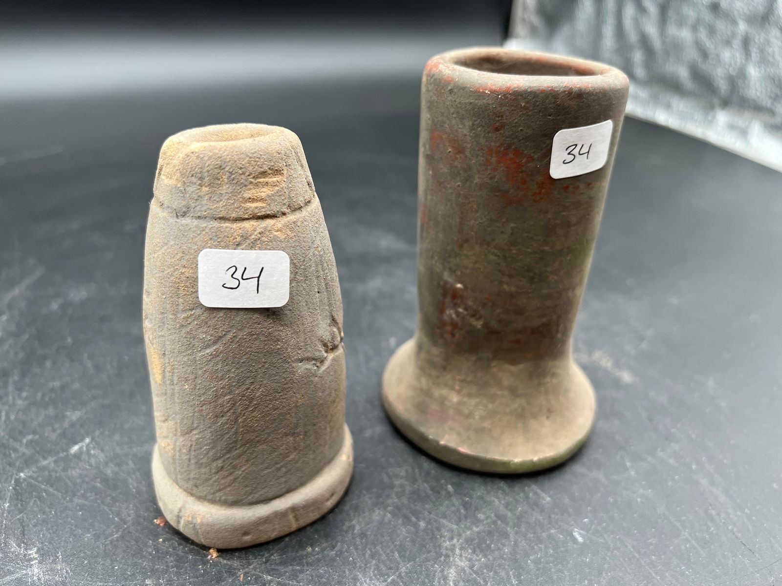 Lot of 2 Native American Stone Cloud Blowers: Lot of 2 Native American Stone Cloud Blowers