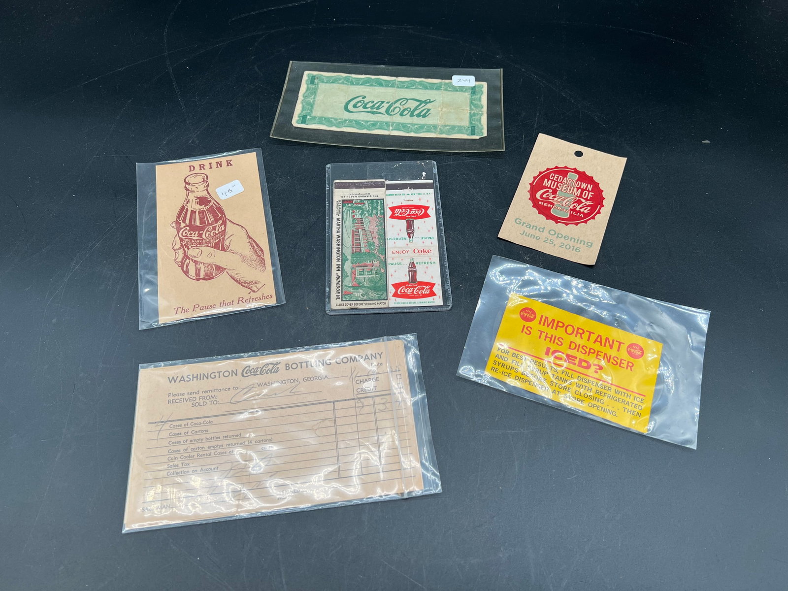 Lot of 6 Early Coca Cola Advertising Cards: Lot of 6 Early Coca Cola Advertising Cards